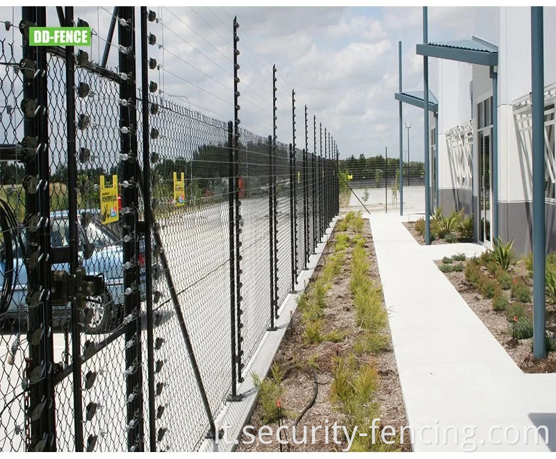 Sistema di allarme di scherma elettrica ad alta tensione, supporto 4, 6, 8, 10, 12 linee per la centrale elettrica della prigione per la prigione da giardino centrale ferroviaria